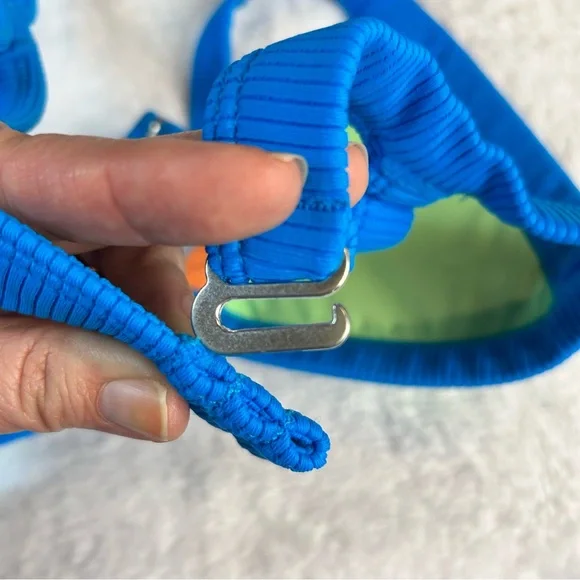 NWT One One Free People swimwear bikini top & bottom Small color block 2 piece - Picture 15 of 16